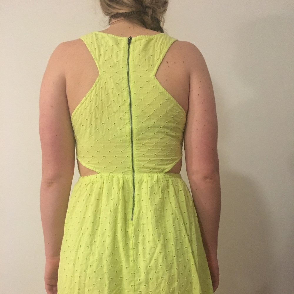Neon Eyelet Dress